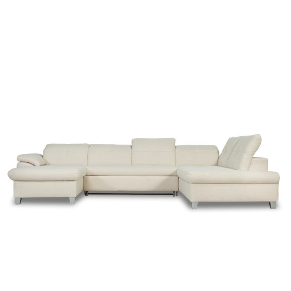 Coltar U Extensibil Sevilia Lux 6 Locuri, Tetiere Reglabile, 355 Cm