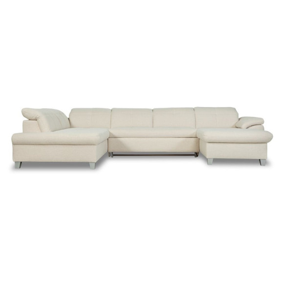 Coltar U Extensibil Sevilia Lux 6 Locuri, Tetiere Reglabile, 355 Cm