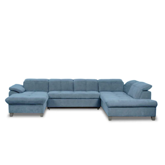 Coltar U Extensibil Sevilia Lux 6 Locuri, Tetiere Reglabile, 355 Cm