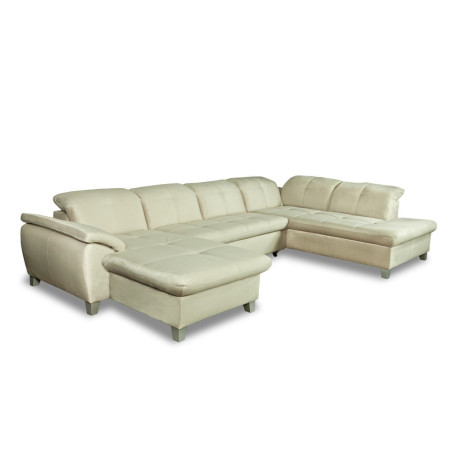 Coltar U Extensibil Sevilia Lux 6 Locuri, Tetiere Reglabile, 355 Cm-01