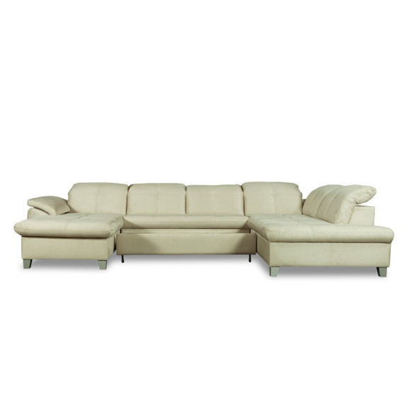 Coltar U Extensibil Sevilia Lux 6 Locuri, Tetiere Reglabile, 355 Cm