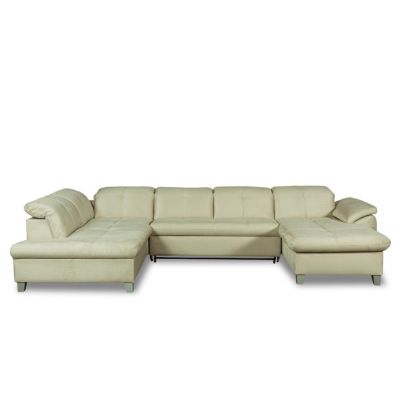 Coltar U Extensibil Sevilia Lux 6 Locuri, Tetiere Reglabile, 355 Cm