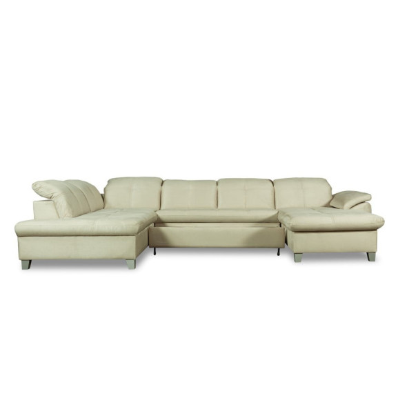 Coltar U Extensibil Sevilia Lux 6 Locuri, Tetiere Reglabile, 355 Cm