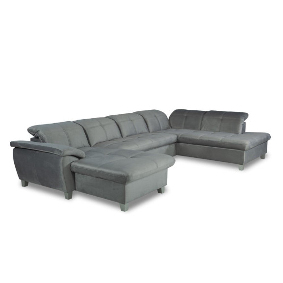 Coltar U Extensibil Sevilia Lux 6 Locuri, Tetiere Reglabile, 355 Cm