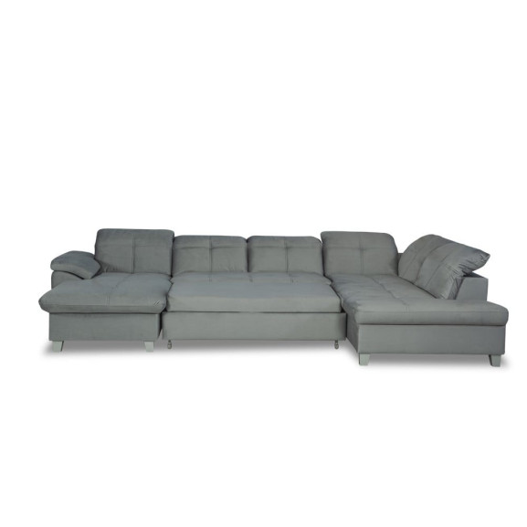 Coltar U Extensibil Sevilia Lux 6 Locuri, Tetiere Reglabile, 355 Cm