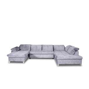 Coltar U Extensibil Sevilia Lux 6 Locuri, Tetiere Reglabile, 355 Cm
