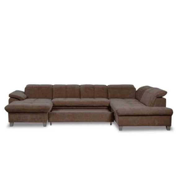 Coltar U Extensibil Sevilia Lux 6 Locuri, Tetiere Reglabile, 355 Cm