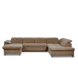 Coltar U Extensibil Sevilia Lux 6 Locuri, Tetiere Reglabile, 355 Cm