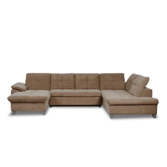Coltar U Extensibil Sevilia Lux 6 Locuri, Tetiere Reglabile, 355 Cm