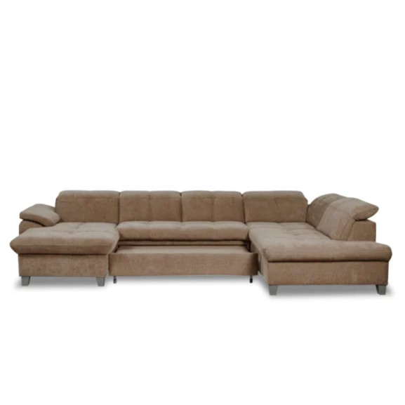 Coltar U Extensibil Sevilia Lux 6 Locuri, Tetiere Reglabile, 355 Cm