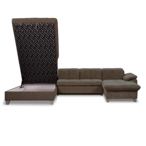 Coltar U Extensibil Sevilia Lux 6 Locuri, Tetiere Reglabile, 355 Cm