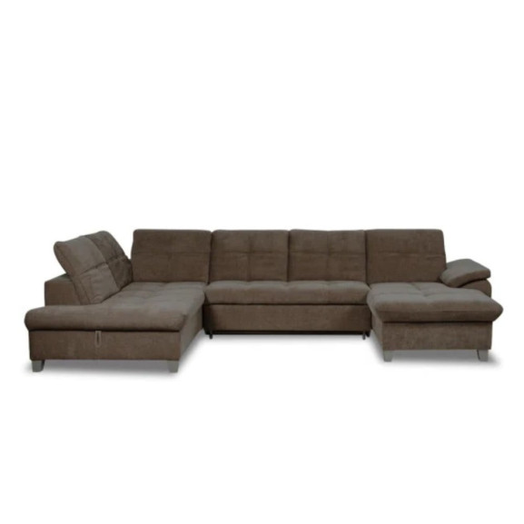 Coltar U Extensibil Sevilia Lux 6 Locuri, Tetiere Reglabile, 355 Cm