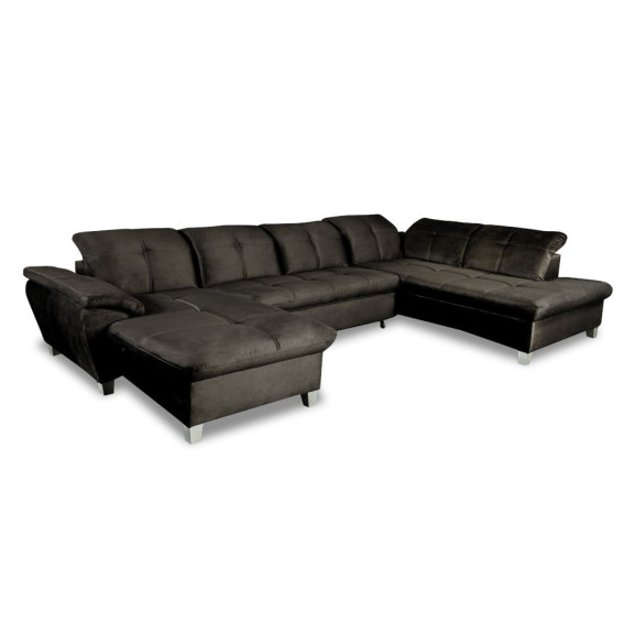 Coltar U Extensibil Sevilia Lux 6 Locuri, Tetiere Reglabile, 355 Cm