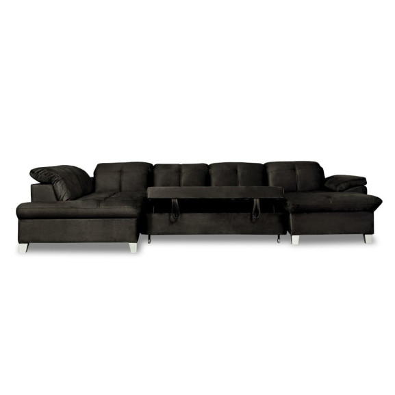 Coltar U Extensibil Sevilia Lux 6 Locuri, Tetiere Reglabile, 355 Cm