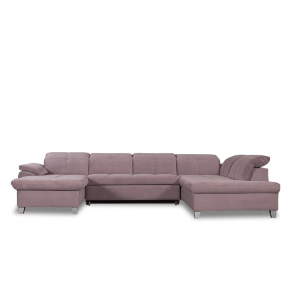 Coltar U Extensibil Sevilia Lux 6 Locuri, Tetiere Reglabile, 355 Cm