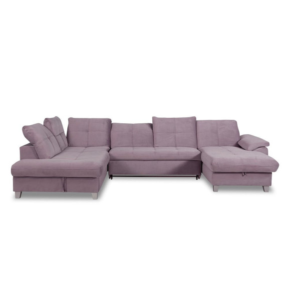 Coltar U Extensibil Sevilia Lux 6 Locuri, Tetiere Reglabile, 355 Cm