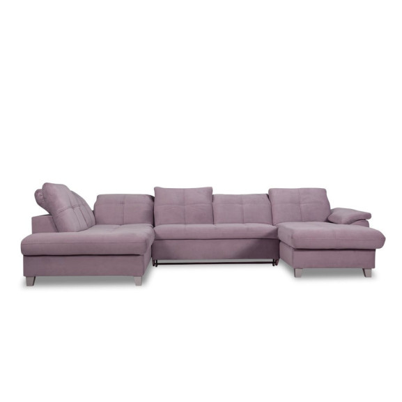 Coltar U Extensibil Sevilia Lux 6 Locuri, Tetiere Reglabile, 355 Cm
