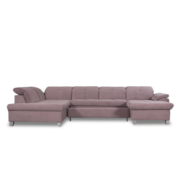 Coltar U Extensibil Sevilia Lux 6 Locuri, Tetiere Reglabile, 355 Cm