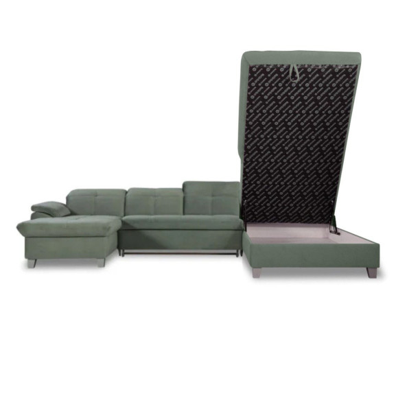 Coltar U Extensibil Sevilia Lux 6 Locuri, Tetiere Reglabile, 355 Cm