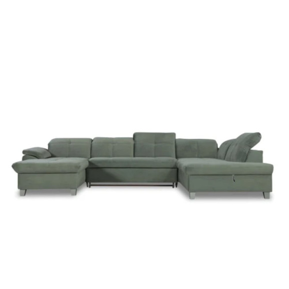 Coltar U Extensibil Sevilia Lux 6 Locuri, Tetiere Reglabile, 355 Cm