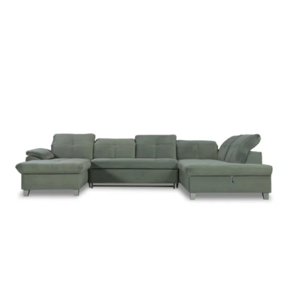 Coltar U Extensibil Sevilia Lux 6 Locuri, Tetiere Reglabile, 355 Cm