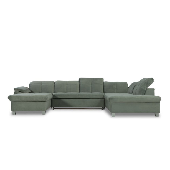 Coltar U Extensibil Sevilia Lux 6 Locuri, Tetiere Reglabile, 355 Cm