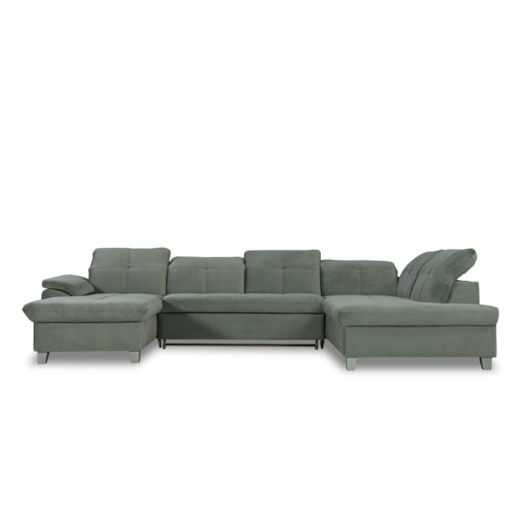 Coltar U Extensibil Sevilia Lux 6 Locuri, Tetiere Reglabile, 355 Cm
