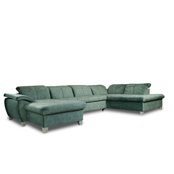 Coltar U Extensibil Sevilia Lux 6 Locuri, Tetiere Reglabile, 355 Cm