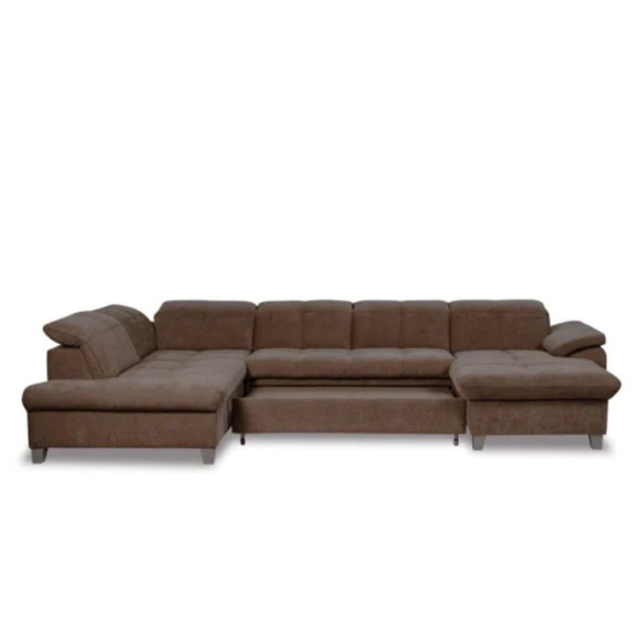 Coltar U Extensibil Sevilia Lux 6 Locuri, Tetiere Reglabile, 355 Cm