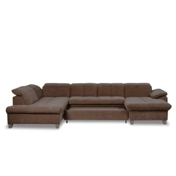 Coltar U Extensibil Sevilia Lux 6 Locuri, Tetiere Reglabile, 355 Cm