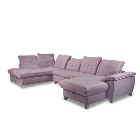 Coltar U Extensibil Sevilia Lux 6 Locuri, Tetiere Reglabile, 355 Cm-01