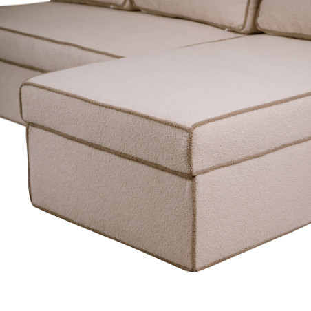 Coltar Extensibil Cu Lada New Modulo, Interschimbabil Stanga/Dreapta, Crem boucle, 220 X 80 X 155 Cm-01