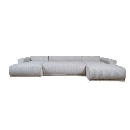 Coltar U Extensibil Otis Dreapta, 6 Locuri, Lada Depozitare, Gri deschis, 357 Cm-01