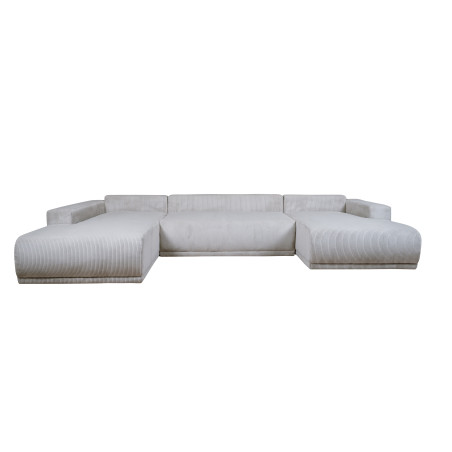 Coltar U Extensibil Otis Stanga, 6 Locuri, Lada Depozitare, Gri deschis, 357 Cm-01
