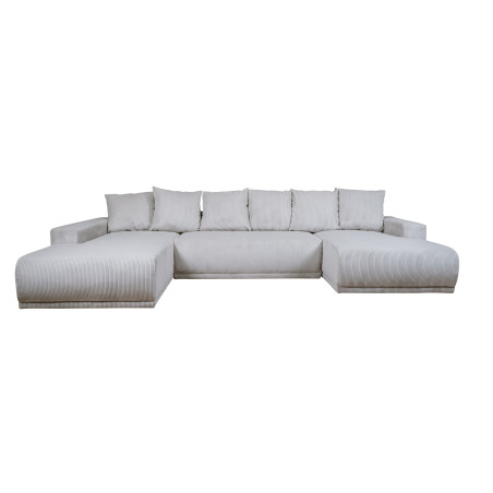 Coltar U Extensibil Otis Stanga, 6 Locuri, Lada Depozitare, Gri deschis, 357 Cm-01