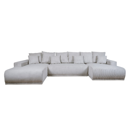 Coltar U Extensibil Otis Stanga, 6 Locuri, Lada Depozitare, Gri deschis, 357 Cm-01