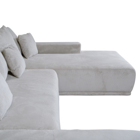 Coltar U Extensibil Otis Stanga, 6 Locuri, Lada Depozitare, Gri deschis, 357 Cm-01