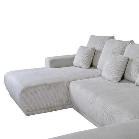 Coltar U Extensibil Otis Stanga, 6 Locuri, Lada Depozitare, Gri deschis, 357 Cm-01
