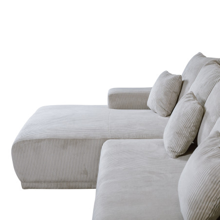 Coltar U Extensibil Otis Stanga, 6 Locuri, Lada Depozitare, Gri deschis, 357 Cm-01