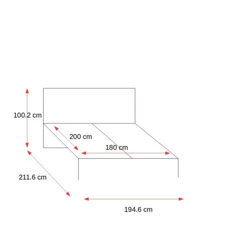 Pat Dormitor Saigon Cantori, Dimensiune Saltea 180 x 200 Cm, Somiera Rabatabila-01
