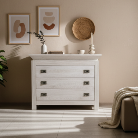 Comoda Casablanca Loft Cu 3 Sertare, 107 Cm-01