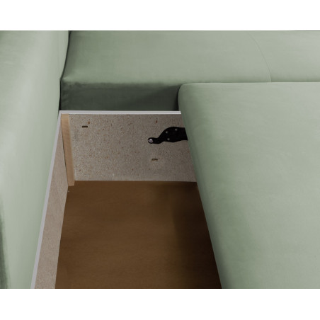 Coltar Extensibil Vida Interschimbabil Stanga/Dreapta, 5 Locuri, Lada Depozitare, Verde, 256 Cm-01