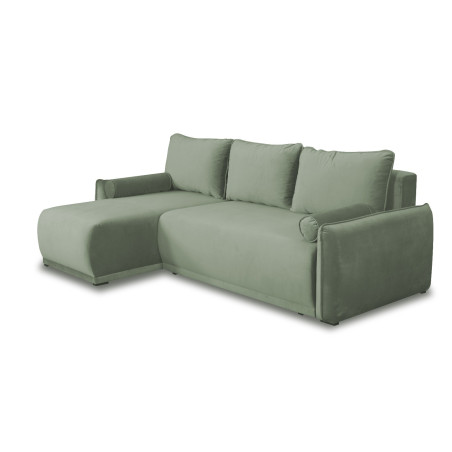 Coltar Extensibil Vida Interschimbabil Stanga/Dreapta, 5 Locuri, Lada Depozitare, Verde, 256 Cm-01