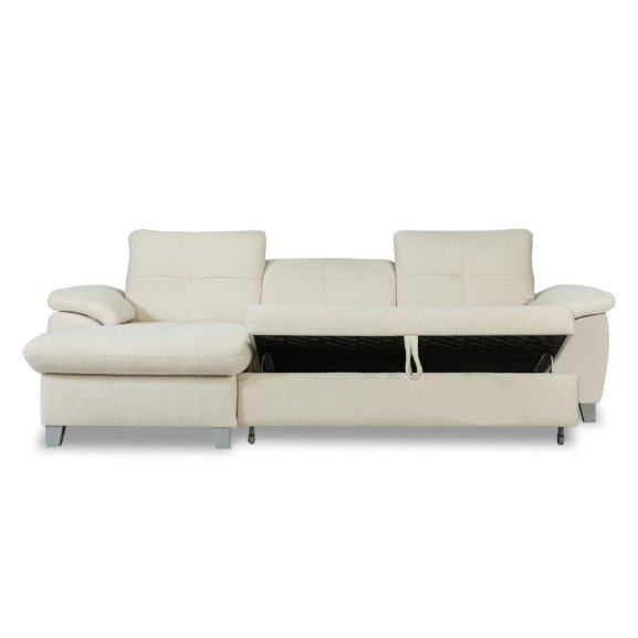 Coltar Extensibil Cu Insula Sevilia Lux, 5 Locuri, Tetiere Reglabile, 272 Cm