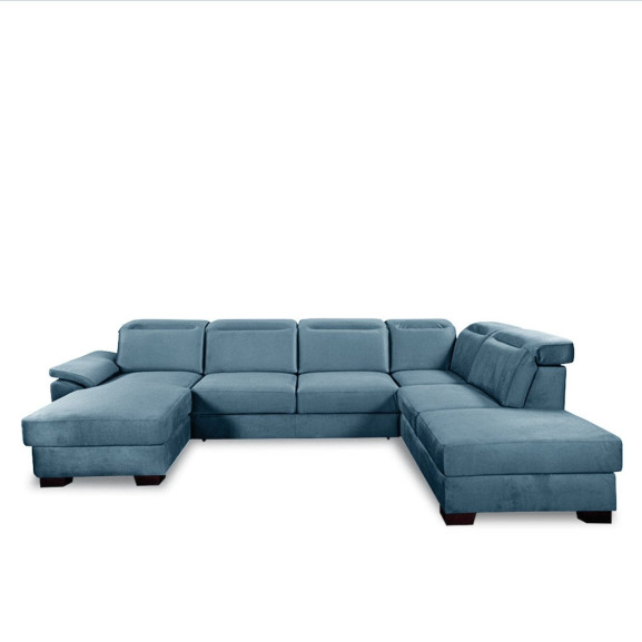 Coltar U Extensibil Cu Lada Dax, Tetiere Reglabile, 375 Cm