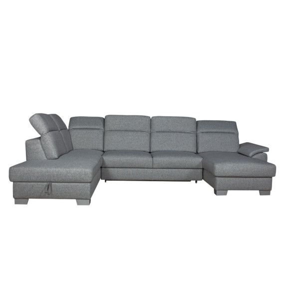 Coltar U Extensibil Cu Lada Dax, Tetiere Reglabile, 375 Cm