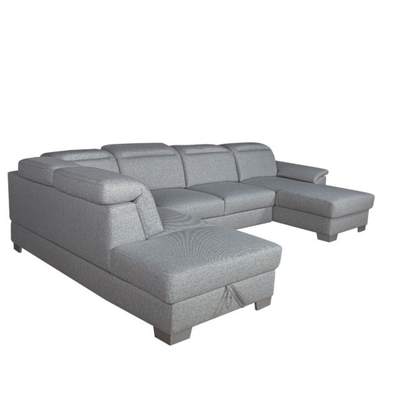 Coltar U Extensibil Cu Lada Dax, Tetiere Reglabile, 375 Cm