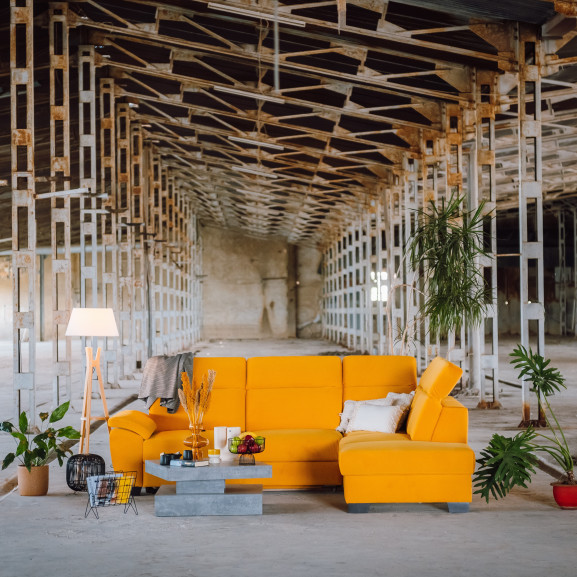 Coltar Extensibil Cu Otoman Dax, 5 Locuri, Lada Depozitare, 296 Cm