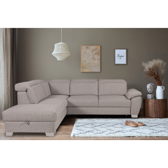 Coltar Extensibil Cu Otoman Dax, 5 Locuri, Lada Depozitare, 296 Cm