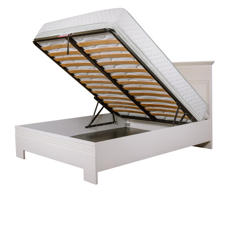 Pat Verona Bianco, Dimensiune Saltea 180 x 200 Cm, Somiera Rabatabila,-01